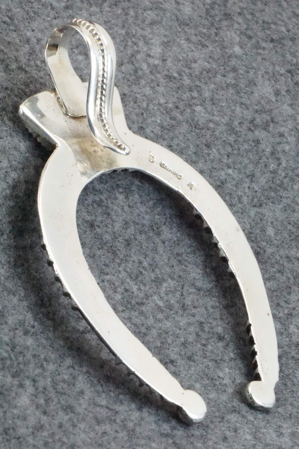 Coral and Sterling Silver Pendant - Delbert Arviso - Image 6