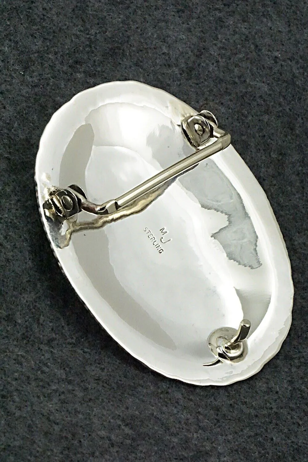 Coral & Sterling Silver Belt Buckle - Marlene Haley - Image 6