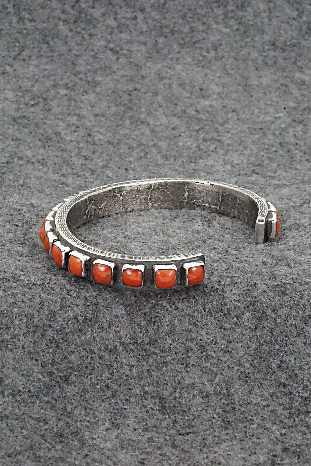 Coral & Sterling Silver Bracelet - Ernest Rangel - Image 3