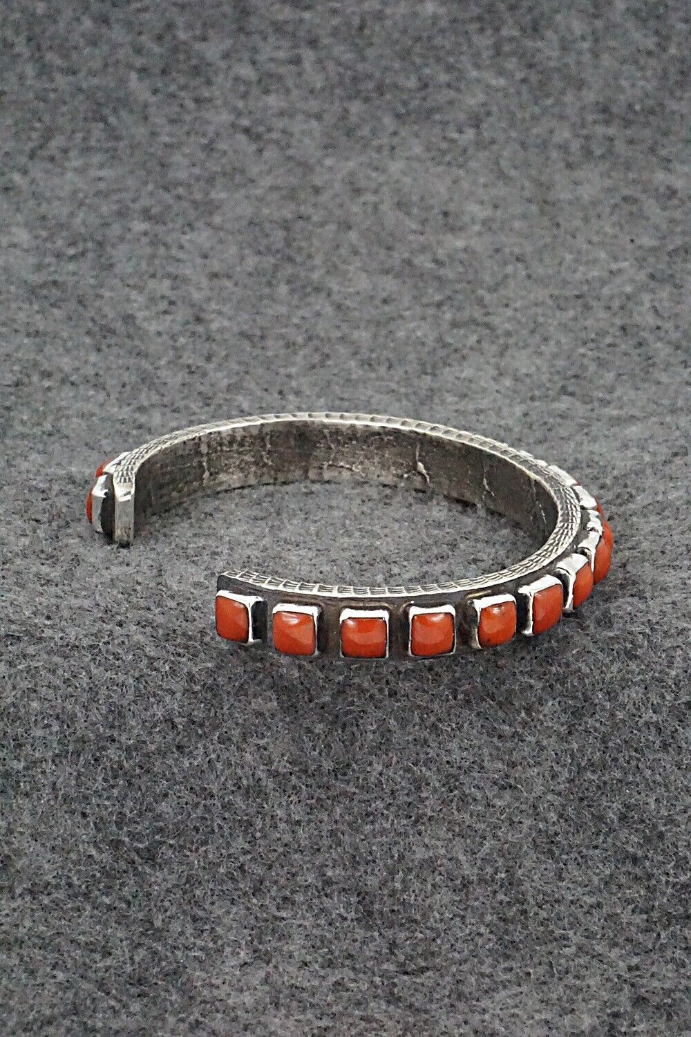 Coral & Sterling Silver Bracelet - Ernest Rangel - Image 4