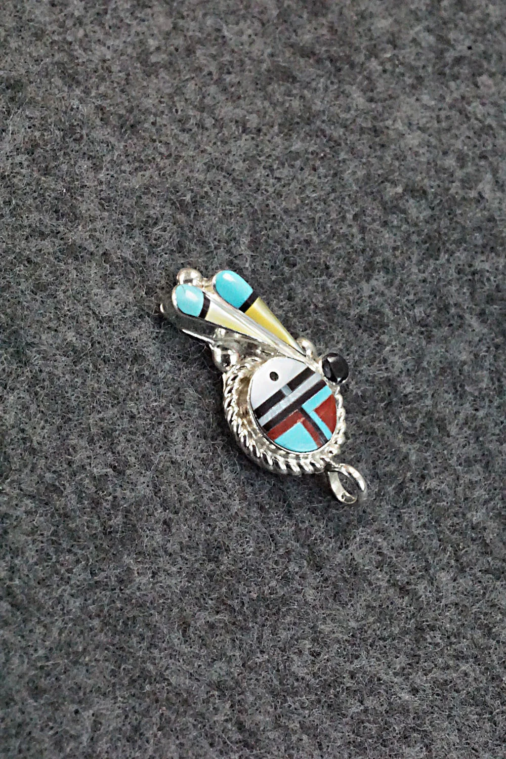 Multi Stone and Sterling Silver Pendant - Geraldine Lonjose - Image 3