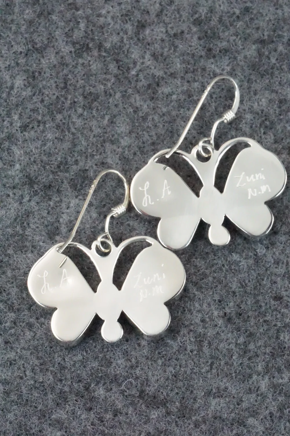 Multi Stone & Sterling Silver Inlay Earrings - Leavus Ahiyite - Image 6
