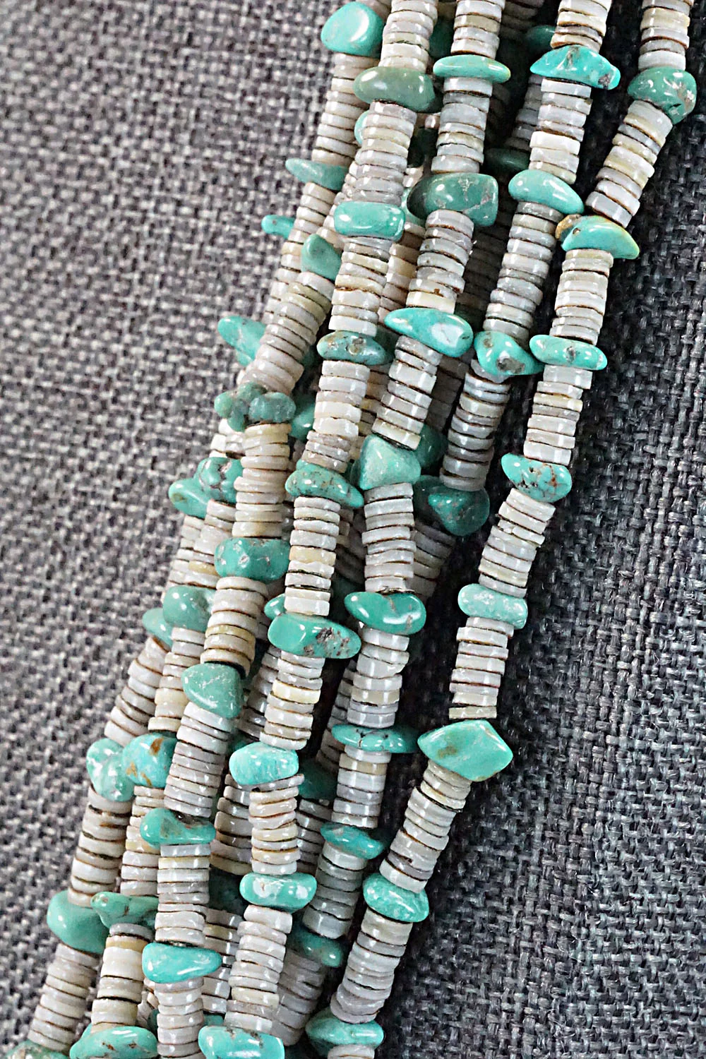 Turquoise, Shell & Sterling Silver Necklace - Ramona Bird - Image 4