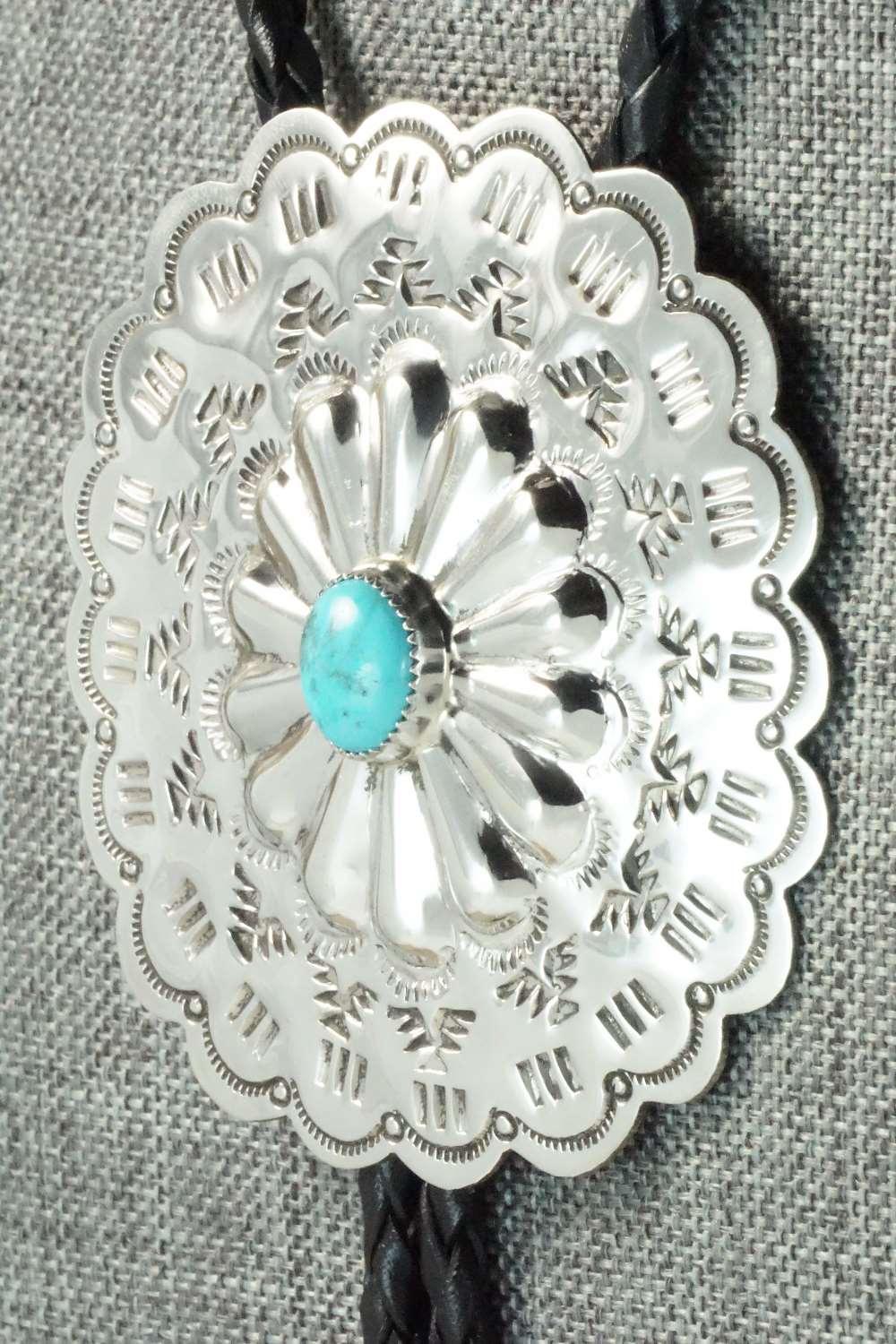 Turquoise & Sterling Silver Bolo Tie - Dale Morgan - Image 3