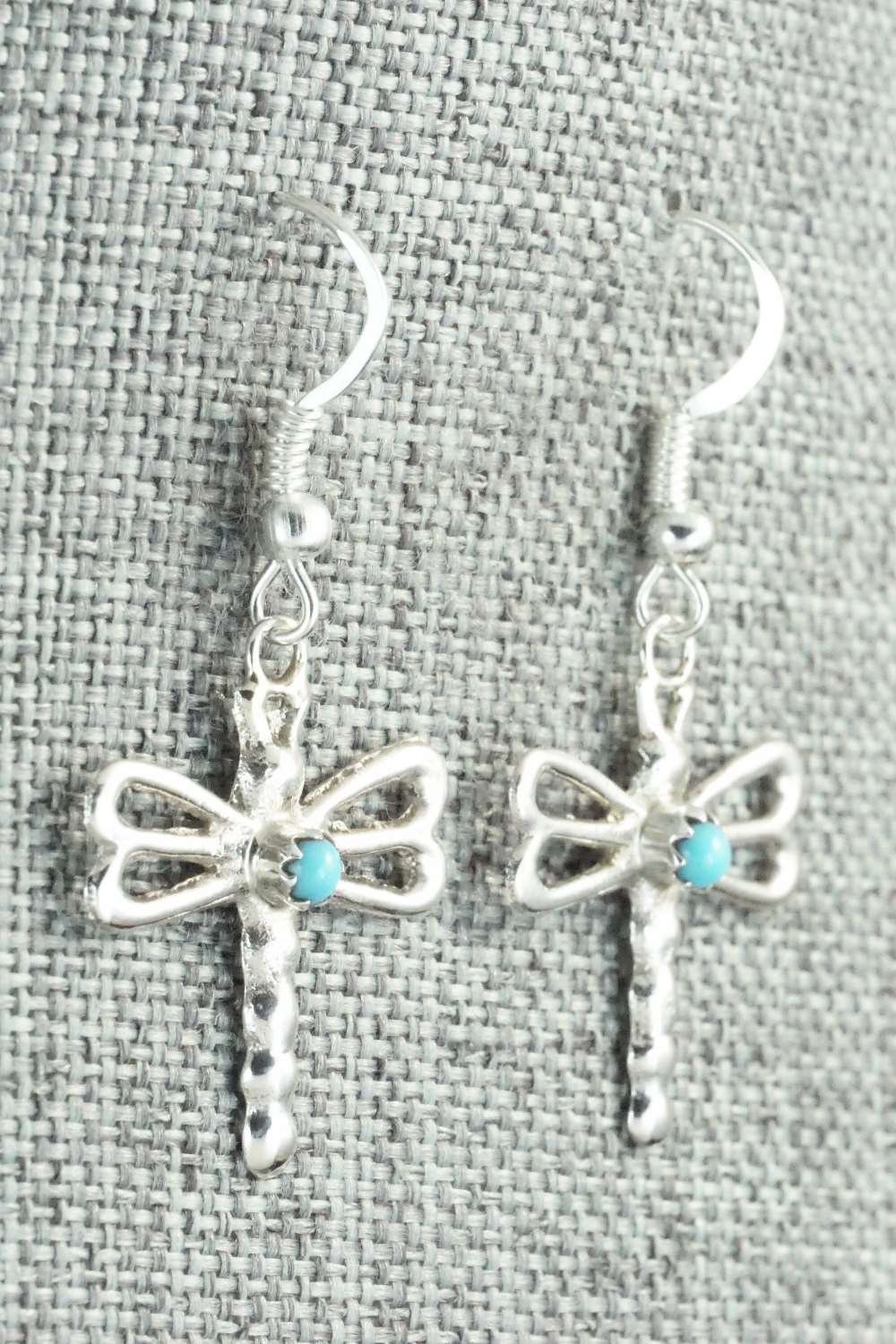 Turquoise & Sterling Silver Earrings - Bruce Chee - Image 4