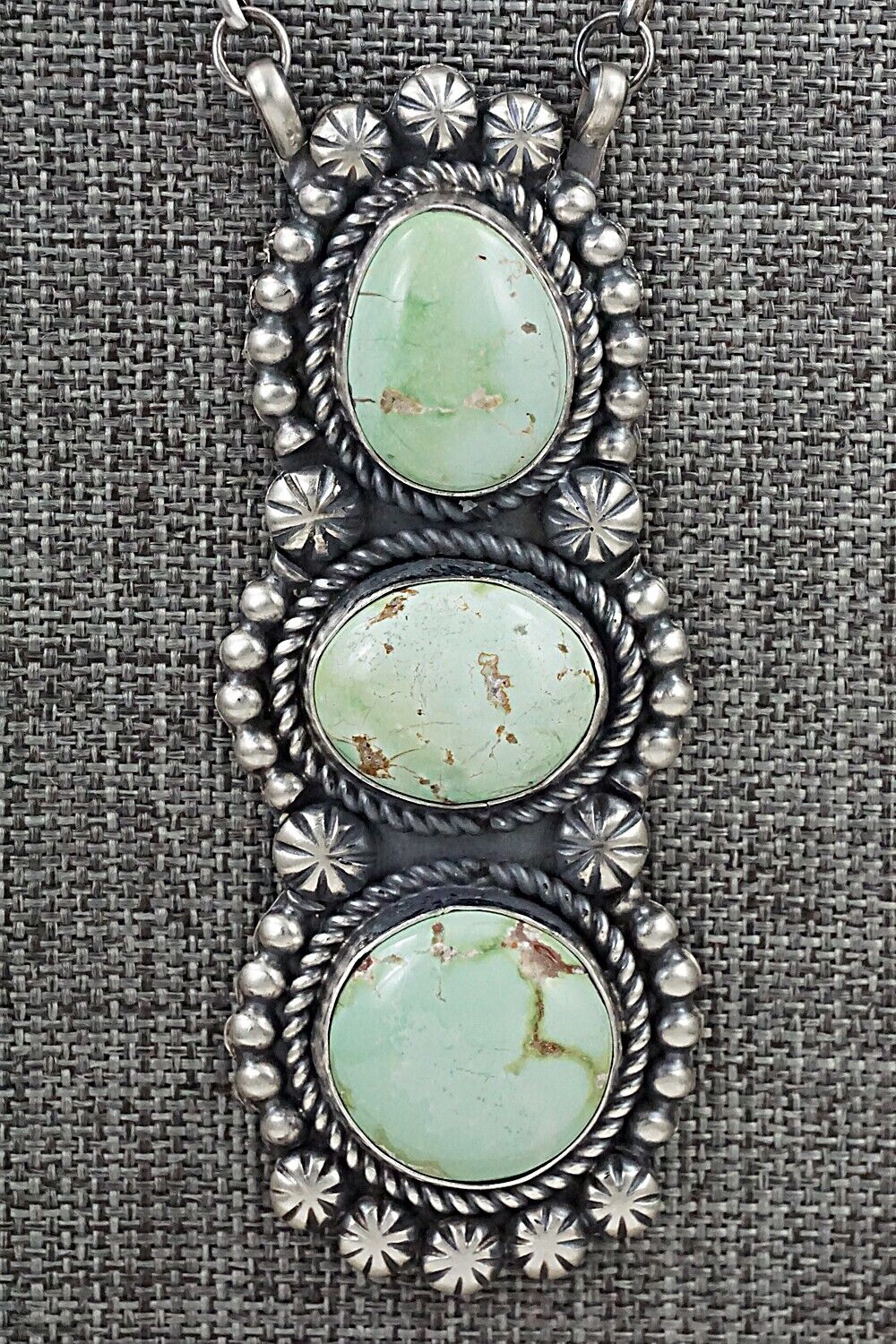 Turquoise & Sterling Silver Necklace - Jeff James - Image 8
