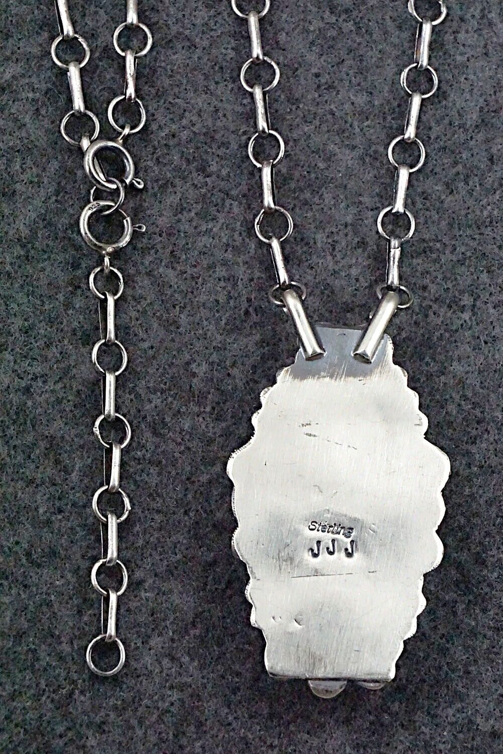 Turquoise & Sterling Silver Necklace - Jeff James - Image 5